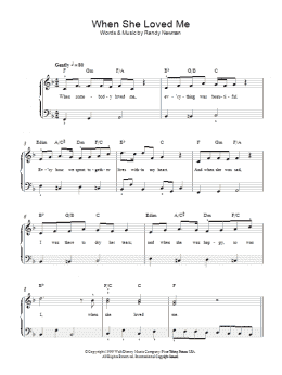 page one of When She Loved Me (from Toy Story 2) (Easy Piano)