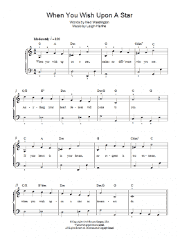 page one of When You Wish Upon A Star (from Pinocchio) (Easy Piano)