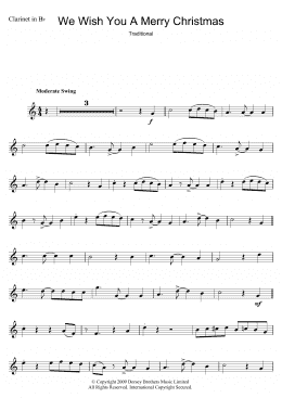 page one of We Wish You A Merry Christmas (Clarinet Solo)