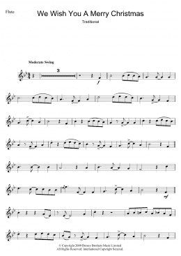 page one of We Wish You A Merry Christmas (Flute Solo)