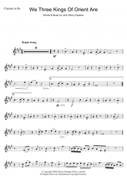 page one of We Three Kings Of Orient Are (Clarinet Solo)