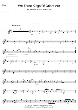 page one of We Three Kings Of Orient Are (Flute Solo)