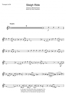 page one of Sleigh Ride (Trumpet Solo)