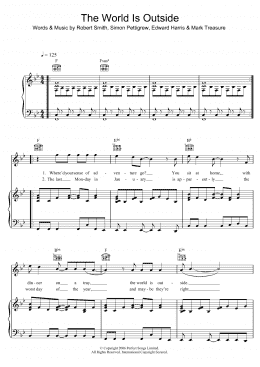 page one of The World Is Outside (Piano, Vocal & Guitar Chords)
