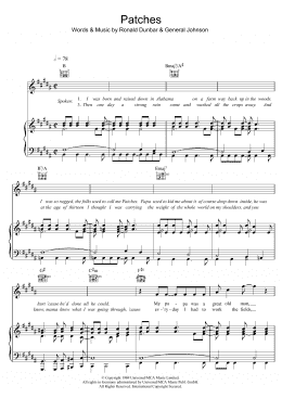 page one of Patches (Piano, Vocal & Guitar Chords)