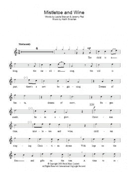page one of Mistletoe And Wine (Lead Sheet / Fake Book)