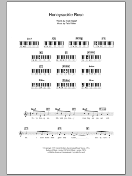 page one of Honeysuckle Rose (Piano Chords/Lyrics)