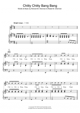 page one of Chitty Chitty Bang Bang (Piano, Vocal & Guitar Chords)