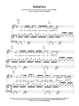 page one of Battlefield (Piano, Vocal & Guitar Chords)