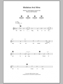 page one of Mistletoe And Wine (Piano Chords/Lyrics)