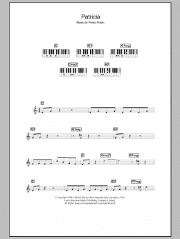 page one of Patricia (Piano Chords/Lyrics)