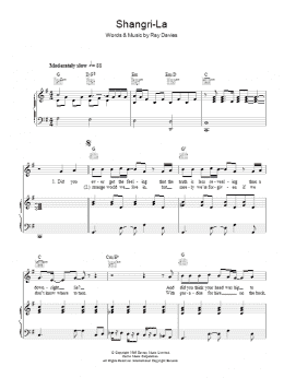 page one of Shangri-La (Piano, Vocal & Guitar Chords)