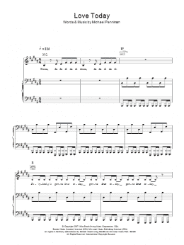page one of Love Today (Piano, Vocal & Guitar Chords)