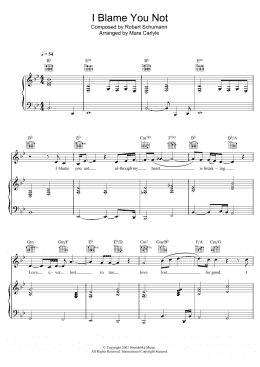 page one of I Blame You Not (Piano, Vocal & Guitar Chords)