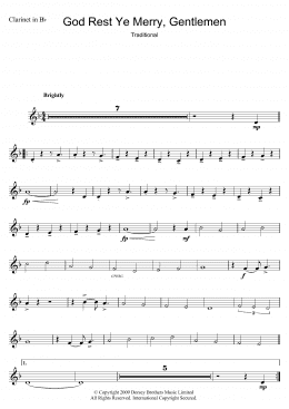 page one of God Rest Ye Merry, Gentlemen (Clarinet Solo)