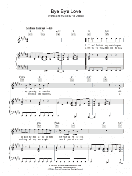 page one of Bye Bye Love (Piano, Vocal & Guitar Chords)