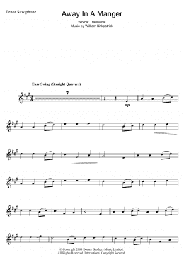 page one of Away In A Manger (Tenor Sax Solo)