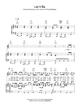 page one of Let It Be (Piano, Vocal & Guitar Chords)