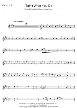 page one of 'Tain't What You Do (It's The Way That Cha Do It) (Clarinet Solo)