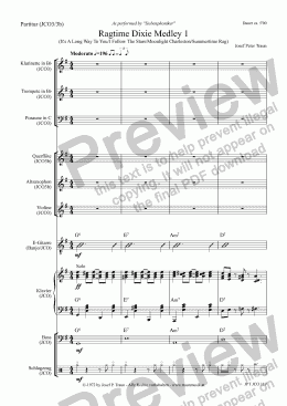 page one of Ragtime Dixie Medley 1 (JCO/Score & Parts)