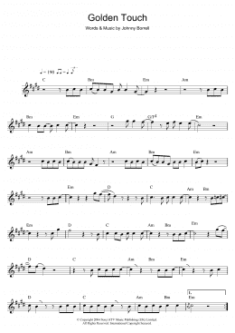 page one of Golden Touch (Alto Sax Solo)