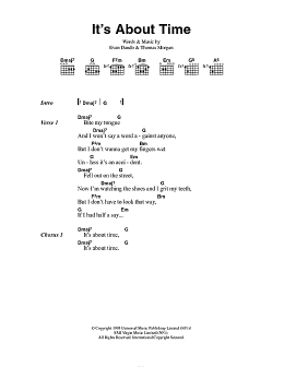 page one of It's About Time (Guitar Chords/Lyrics)