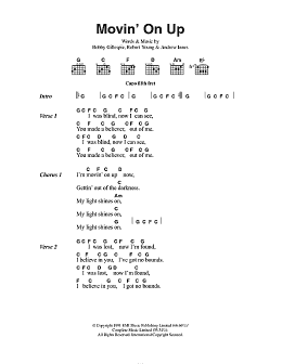 page one of Movin' On Up (Guitar Chords/Lyrics)