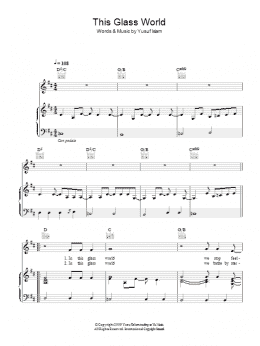 page one of This Glass World (Piano, Vocal & Guitar Chords)
