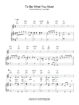 page one of To Be What You Must (Piano, Vocal & Guitar Chords)