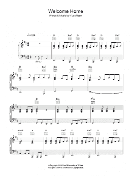 page one of Welcome Home (Piano, Vocal & Guitar Chords)