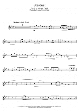 page one of Stardust (Clarinet Solo)