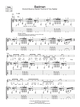 page one of Badman (Guitar Tab)