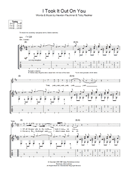 page one of I Took It Out On You (Guitar Tab)