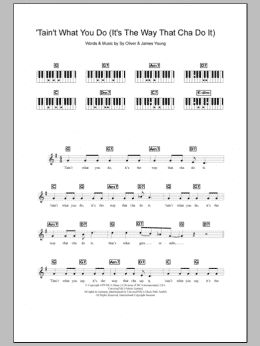 page one of 'Tain't What You Do (It's The Way That Cha Do It) (Piano Chords/Lyrics)