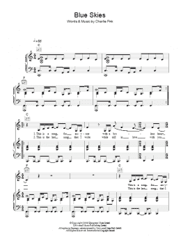 page one of Blue Skies (Piano, Vocal & Guitar Chords)