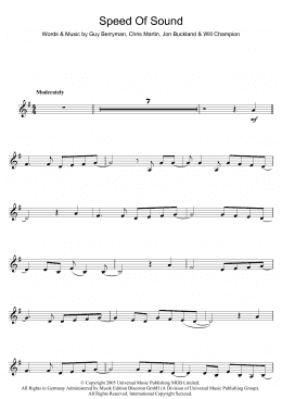 page one of Speed Of Sound (Clarinet Solo)