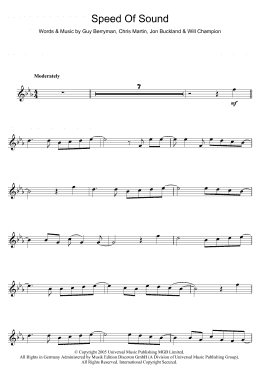 page one of Speed Of Sound (Flute Solo)