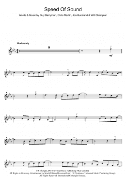 page one of Speed Of Sound (Violin Solo)