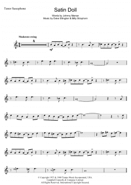 page one of Satin Doll (Tenor Sax Solo)
