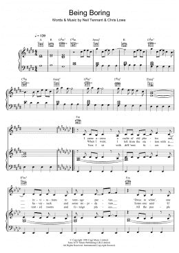 page one of Being Boring (Piano, Vocal & Guitar Chords)