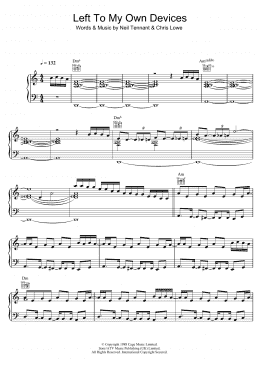 page one of Left To My Own Devices (Piano, Vocal & Guitar Chords)