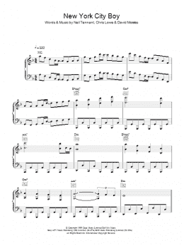 page one of New York City Boy (Piano, Vocal & Guitar Chords)