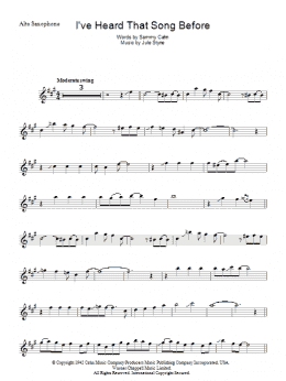 page one of I've Heard That Song Before (Alto Sax Solo)