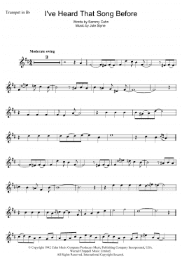 page one of I've Heard That Song Before (Trumpet Solo)