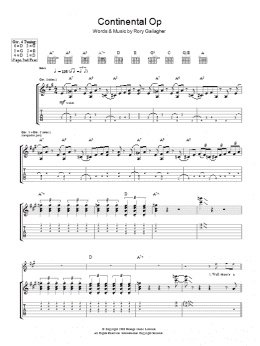 page one of Continental Op (Guitar Tab)