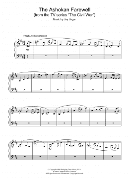 page one of The Ashokan Farewell (from the TV series "The Civil War") (Piano Solo)