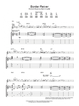 page one of Border Reiver (Guitar Tab)