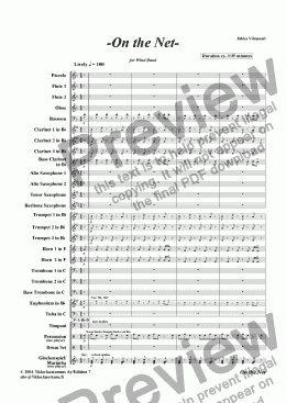 page one of On the Net (for wind band)
