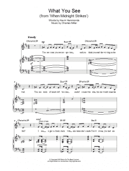 page one of What You See (Piano, Vocal & Guitar Chords)
