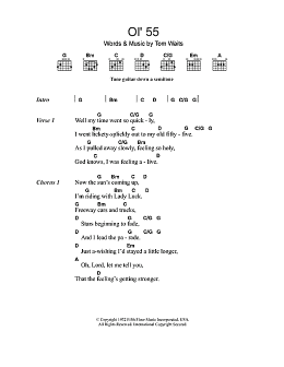 page one of Ol' 55 (Guitar Chords/Lyrics)